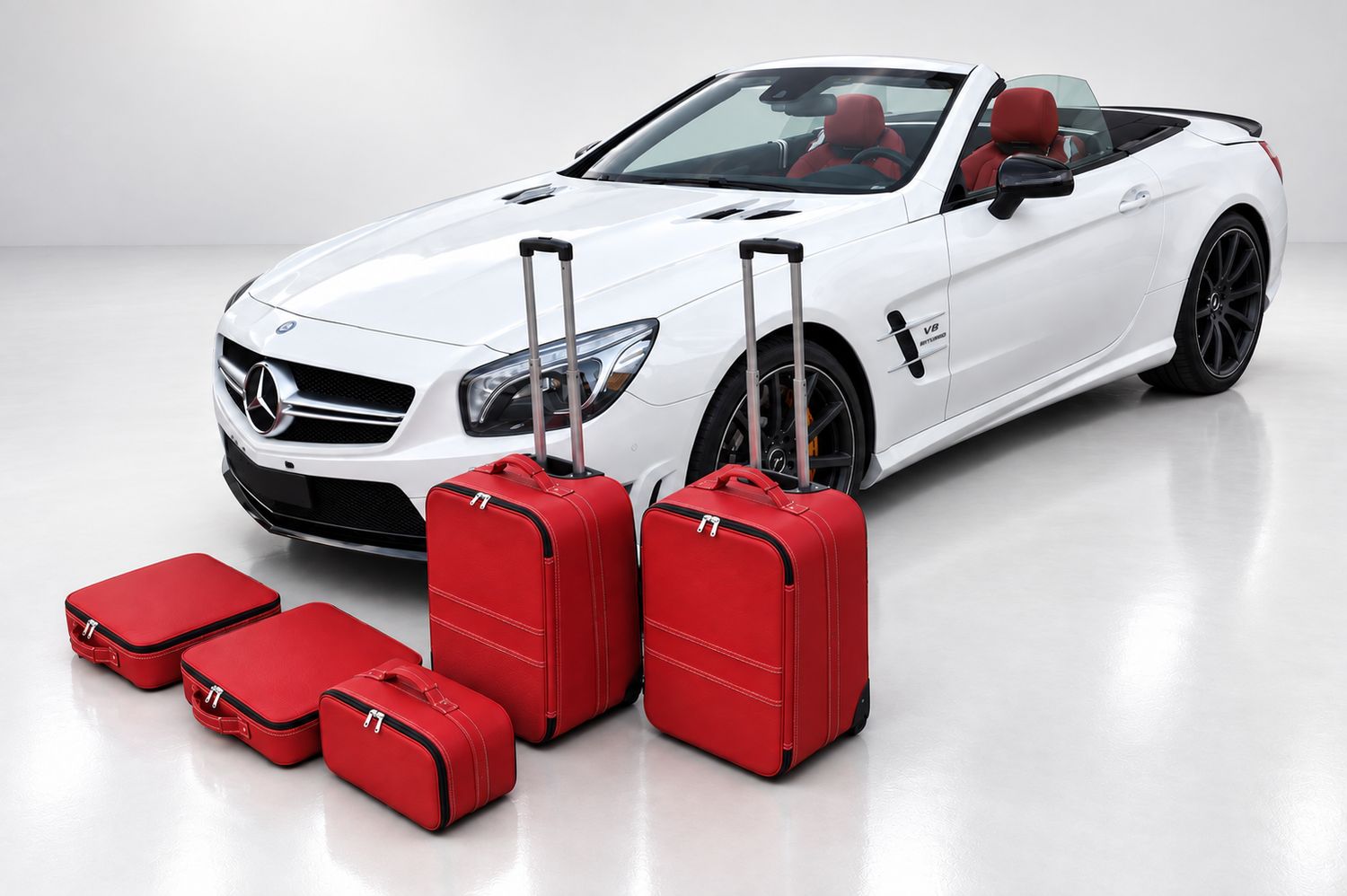 Roadsterbag suitcase set Mercedes SL R231 (Red Leather) (5-pcs) Roadsterbag suitcase set Mercedes SL R231 (Red Leather) (5-pcs)