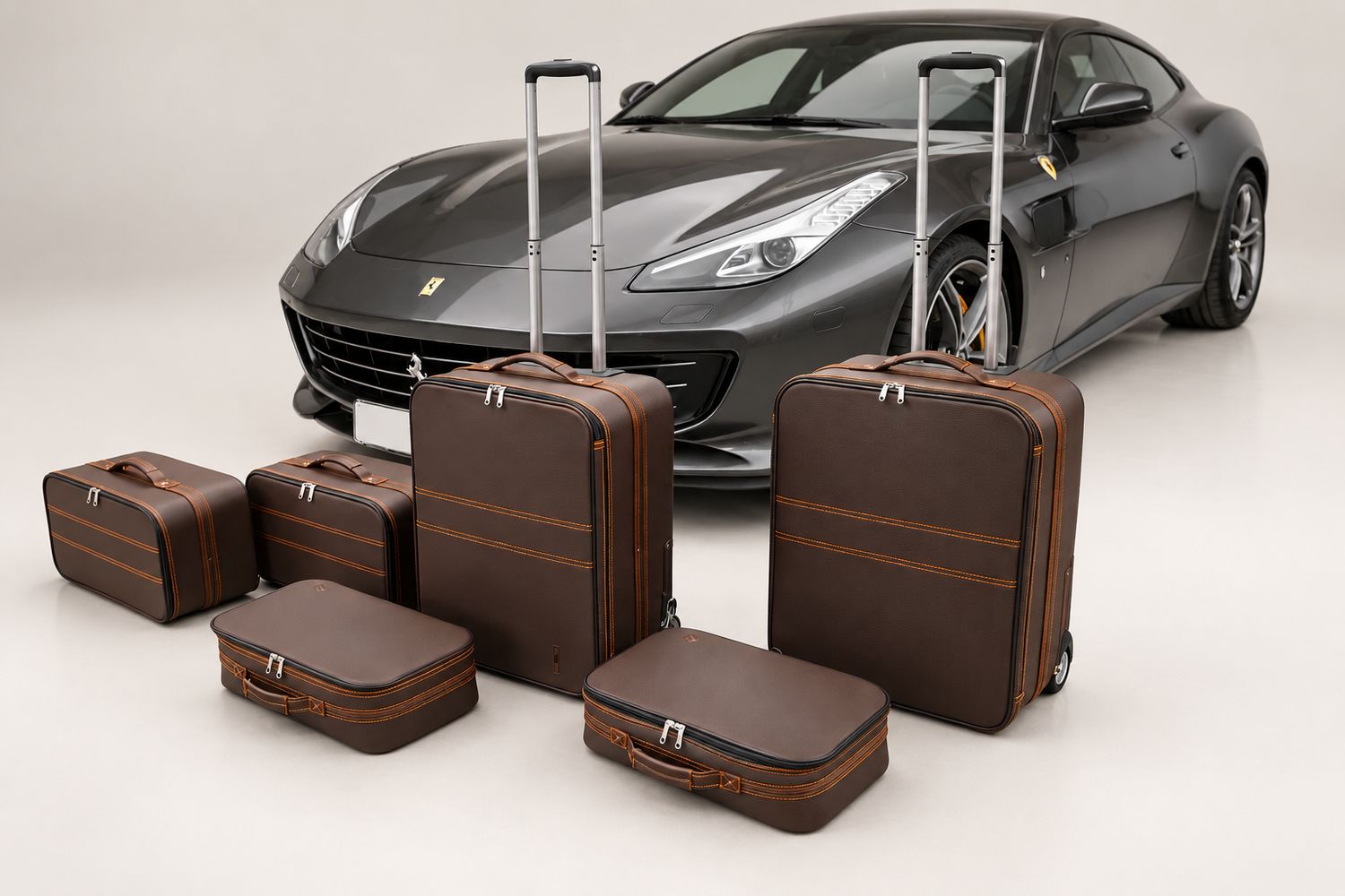 Roadsterbag suitcase set Ferrari GTC 4 Lusso Brown