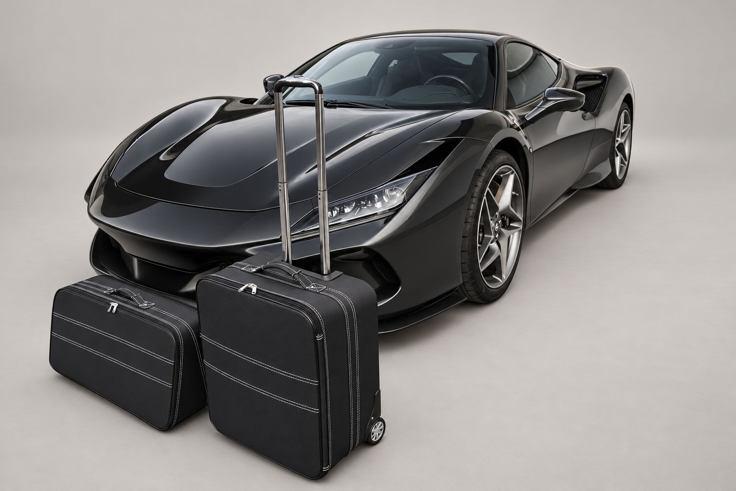 Roadsterbag suitcase set Ferrari F8 Tributo (2-piece) front Roadsterbag suitcase set Ferrari F8 Tributo (2-piece) front