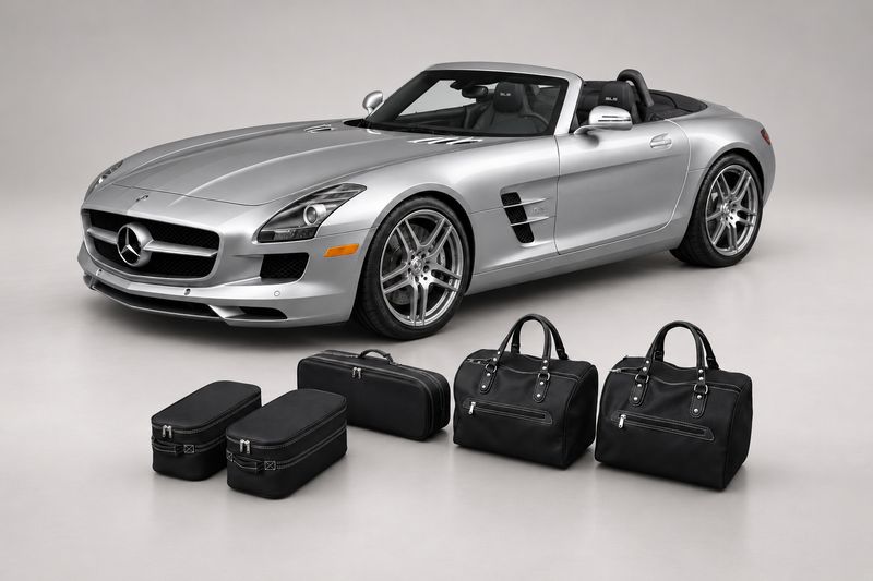 Roadsterbag suitcase set Mercedes AMG SLS Roadster (R197) 5-piece leather