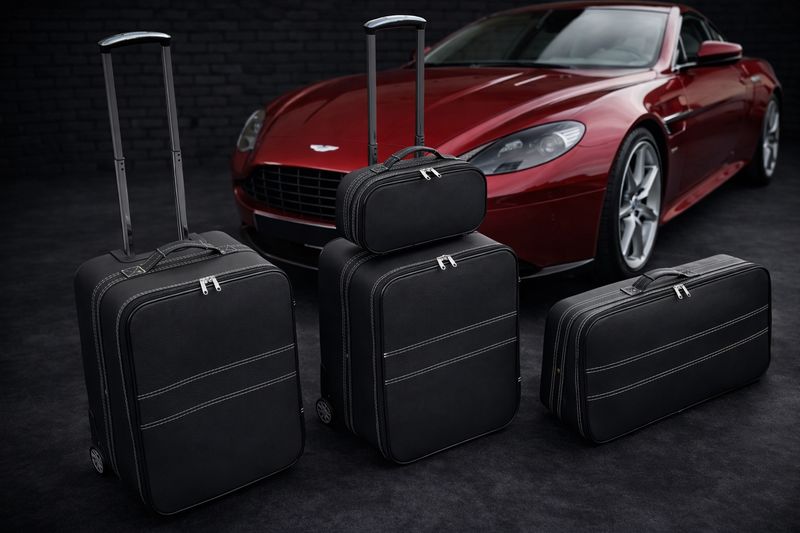 Roadsterbag suitcase set Aston Martin Vantage Coupe 2018 4-piece Black leather