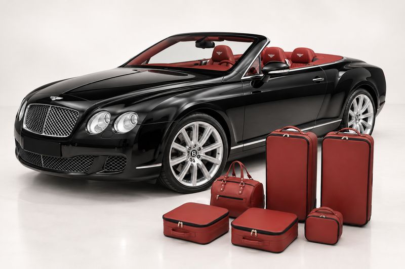 Roadsterbag suitcase set Bentley Continental GTC 2006-2018 Red leather (5-pcs)