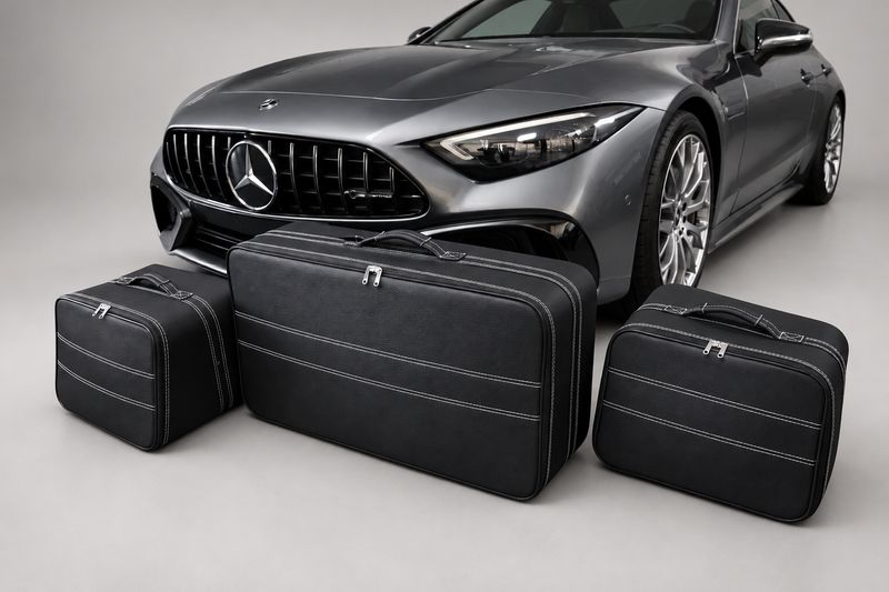 Roadsterbag luggage set trunk Mercedes SL R232 3-piece leather