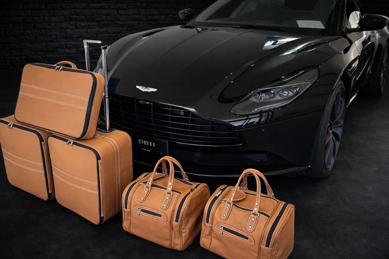 Roadsterbag suitcase set Aston Martin DB11 Coupe 5-piece Sabbia leather