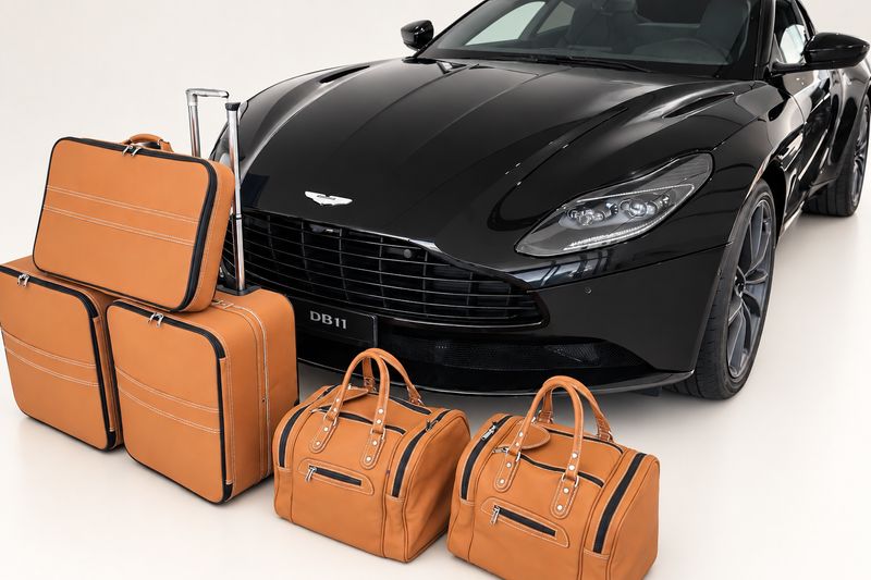 Roadsterbag suitcase set Aston Martin DB11 Coupe 5-piece Sabbia leather