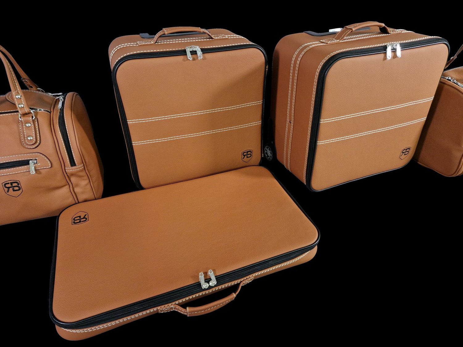 Roadsterbag suitcase set Aston Martin DB12 Coupe 5-piece natural leather