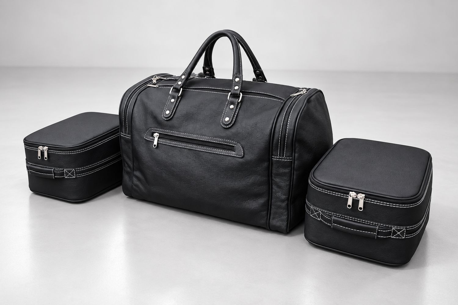 Roadsterbag suitcase set Aston Martin V12 Vantage Roadster 3-piece Black leather Roadsterbag suitcase set Aston Martin V12 Vantage Roadster 3-piece Black leather