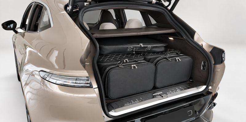 Roadsterbag suitcase set Aston Martin DBX 4-piece Black leather
