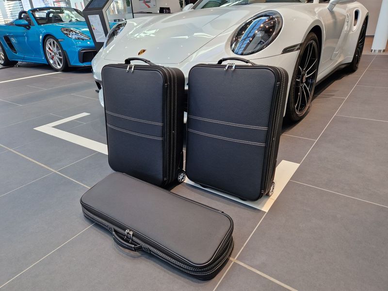 Roadsterbag suitcase set Porsche 992 Turbo S (partial leather)