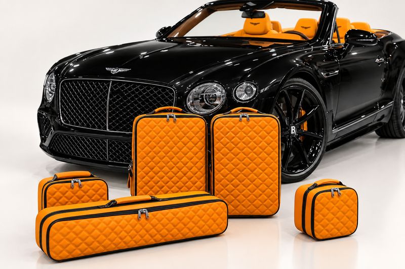 Roadsterbag suitcase set Bentley Continental GTC 2019-2023 (5-pcs) Mandarin Orange