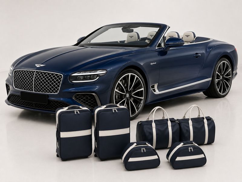 Roadsterbag suitcase set Bentley Continental GTC Hybrid 2024- (6-pcs) Pacific and Hermes Djerba