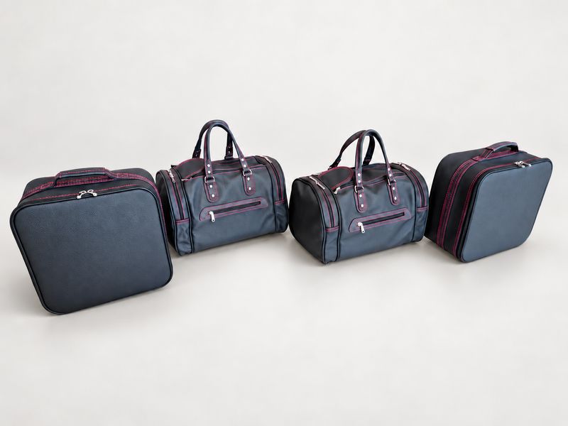 Roadsterbag suitcase set Ferrari California 4-piece rear seat Red Stitching