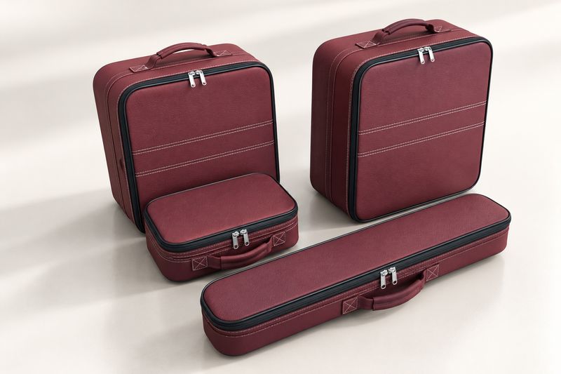 Roadsterbag suitcase set Aston Martin Vantage Volante 2020-now Bordeaux leather (4-pcs)