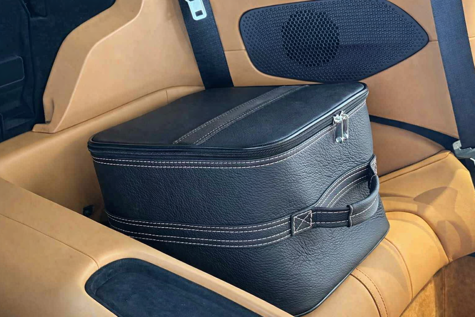 Roadsterbag kofferset Ferrari Roma Spider + zilverwitte stiknaden (2-dlg)