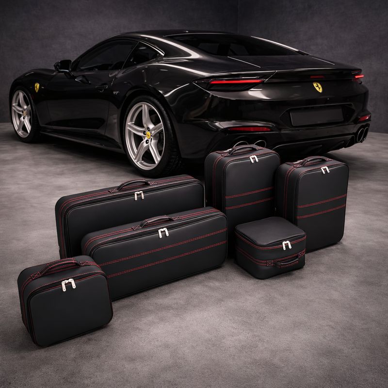 Roadsterbag suitcase set Ferrari Amalfi Coupé + red seams (6-pcs)