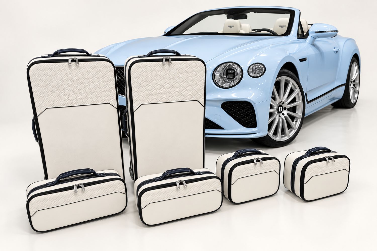 Roadsterbag suitcase set Bentley Continental GTC 2019-2023 (6-pcs) in Linen leather Roadsterbag suitcase set Bentley Continental GTC 2019-2023 (6-pcs) in Linen leather