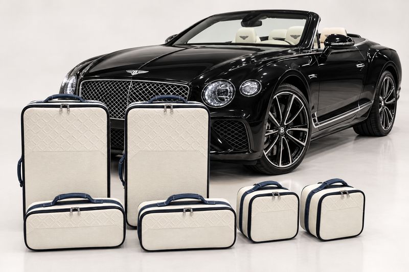 Roadsterbag suitcase set Bentley Continental GTC 2019-2023 (6-pcs) in Avorio leather