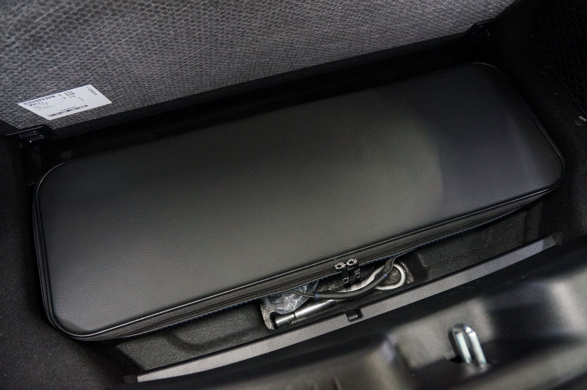 Roadsterbag kofferset kofferbak Mercedes SL R232 4-dlg leder met Zilverwitte stiknaden