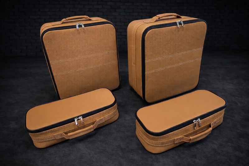 Roadsterbag suitcase set Aston Martin DB12 Volante 4-piece Sabbia leather