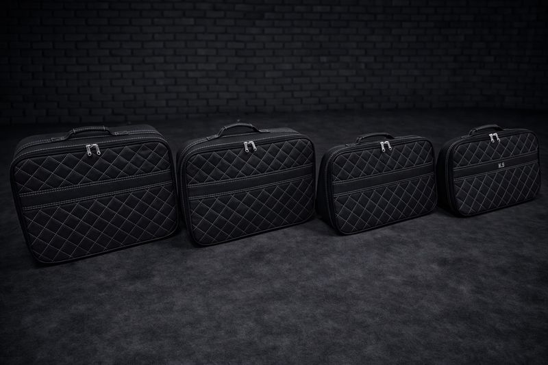 Roadsterbag suitcase set Lamborghini Revuelto (4 pcs) Rombus Silverwhite 4x4