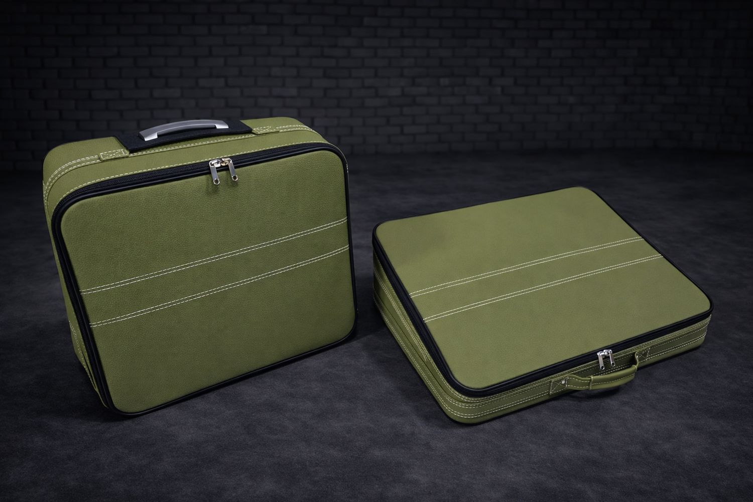 Roadsterbag suitcase set Ferrari 296 GTS trunk Apple Green (Art. 221) Roadsterbag suitcase set Ferrari 296 GTS trunk Apple Green (Art. 221)