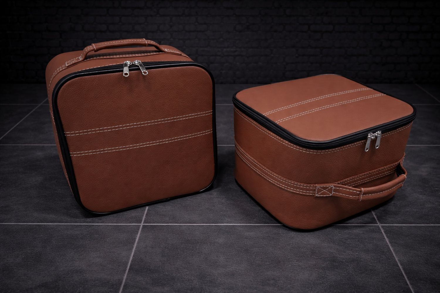 Roadsterbag suitcase set Ferrari Roma Spider Interior in Terra leather (2-pcs)