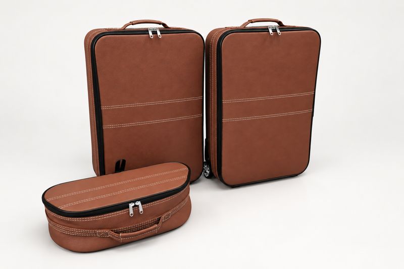 Roadsterbag suitcase set Ferrari Roma Spider in Terra leather (5-pcs)