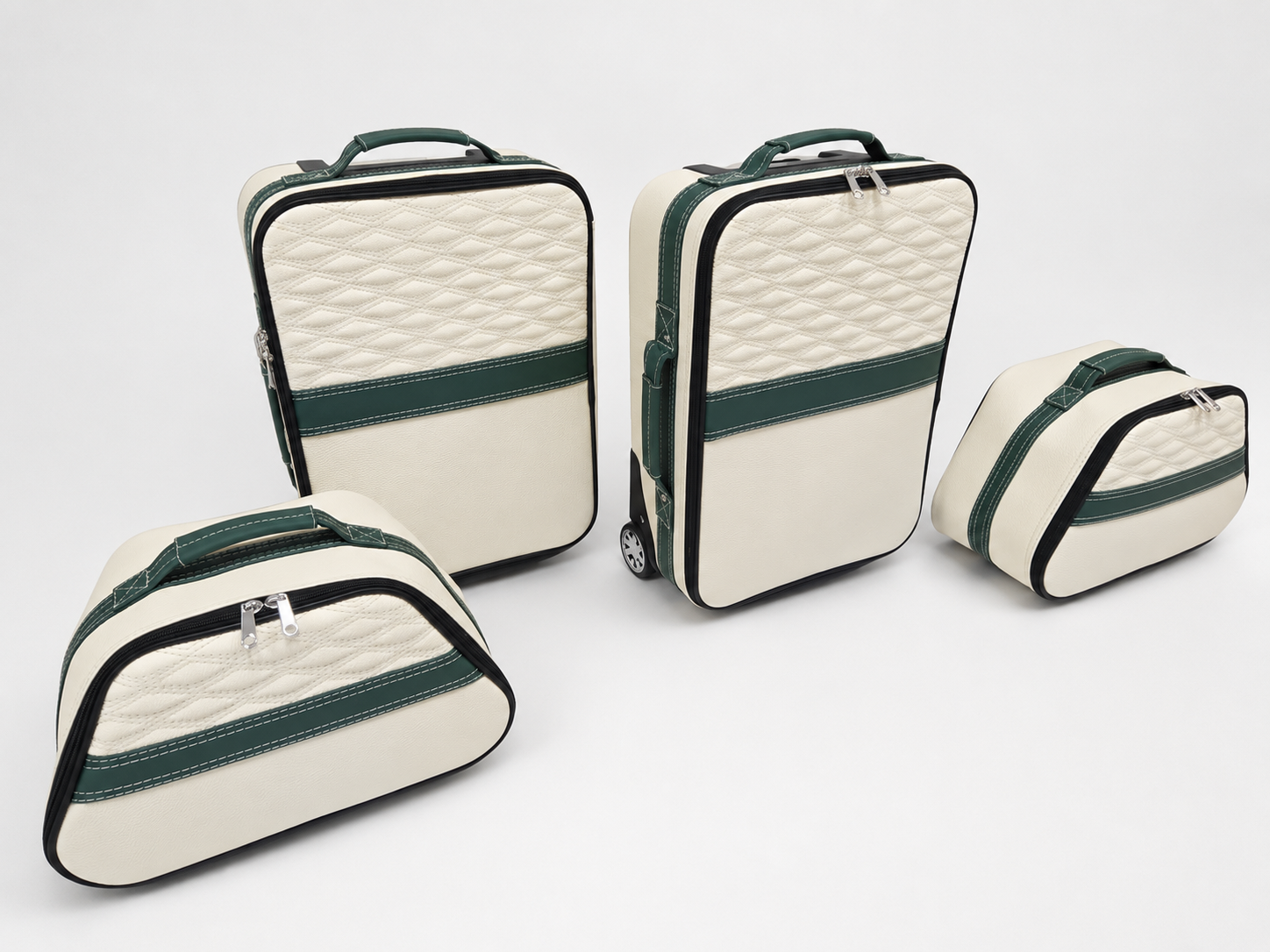 Roadsterbag kofferset Bentley Continental GTC Hybride 2024- Avorio/Bentley Green (6-dlg)