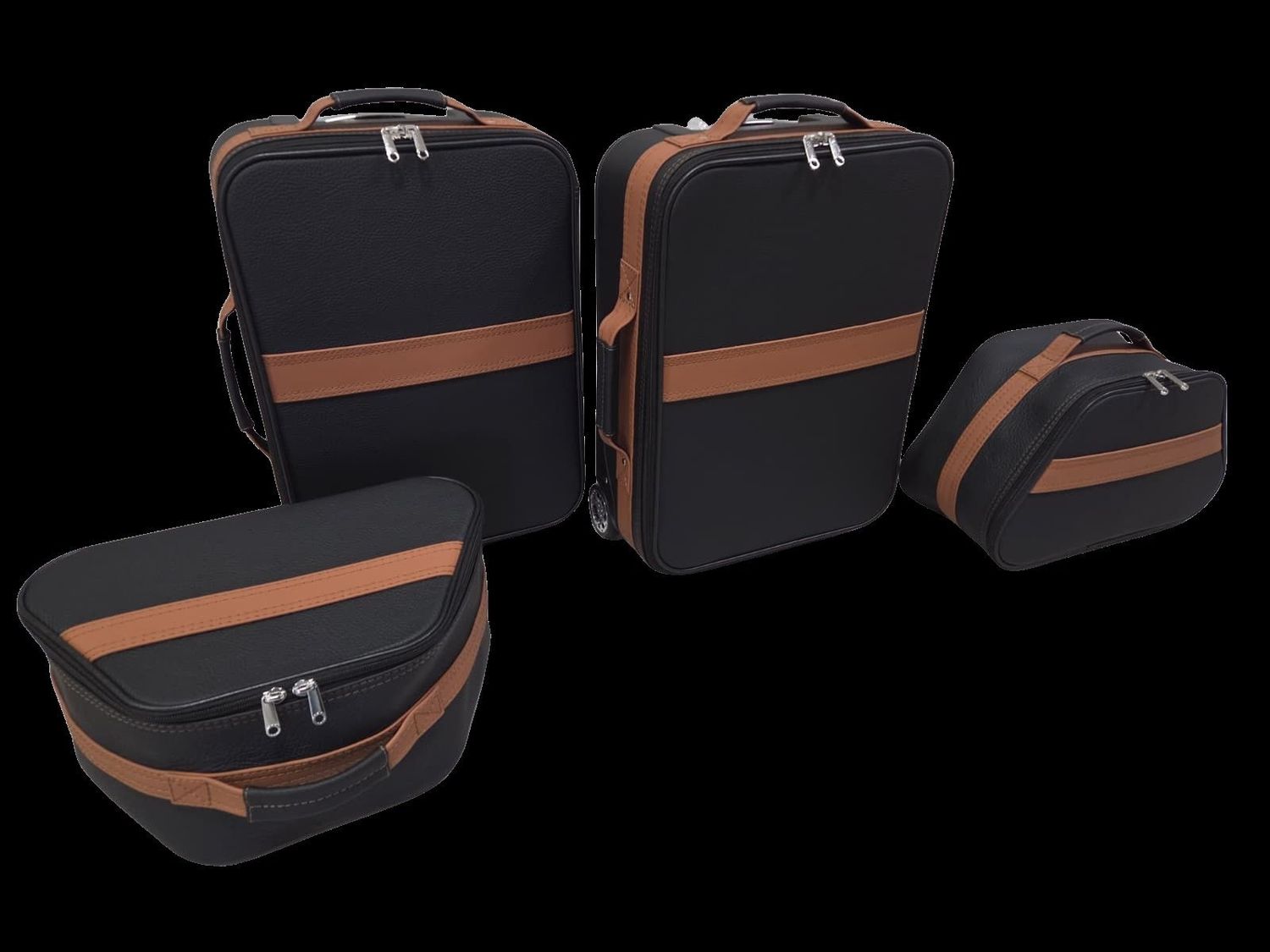 Roadsterbag suitcase set Bentley Continental GTC Hybrid 2024- (4-pcs) Pacific and Hermes Djerba
