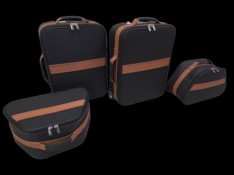 Roadsterbag suitcase set Bentley Continental GTC Hybrid 2024- (4-pcs) Pacific and Hermes Djerba
