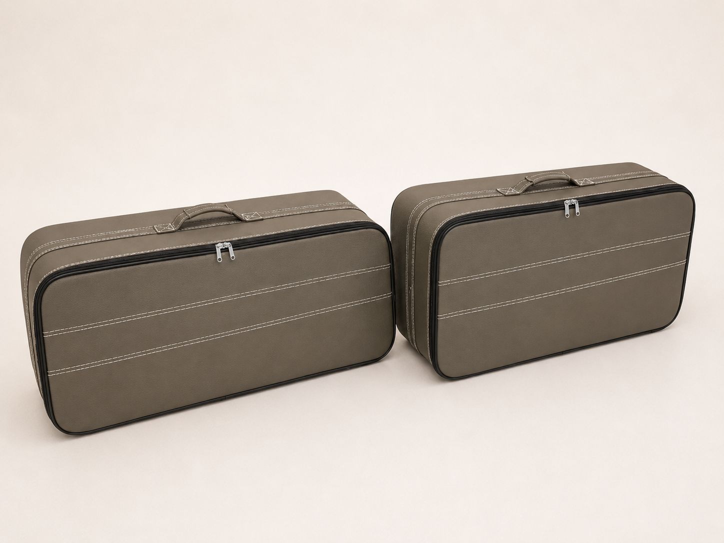 Roadsterbag luggage set trunk Mercedes SL R232 3-piece leather in Olive color Roadsterbag luggage set trunk Mercedes SL R232 3-piece leather in Olive color