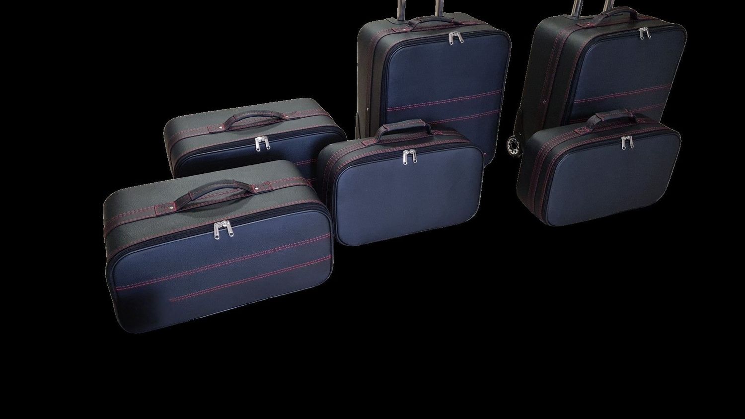 Roadsterbag suitcase set Ferrari FF with red seams Roadsterbag suitcase set Ferrari FF with red seams