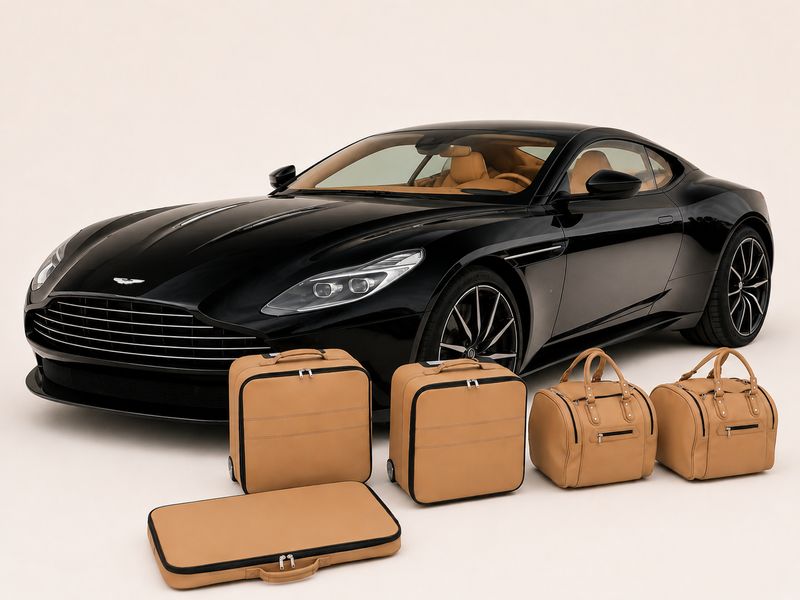 Roadsterbag suitcase set Aston Martin DB11 Coupe 5-piece Camel leather