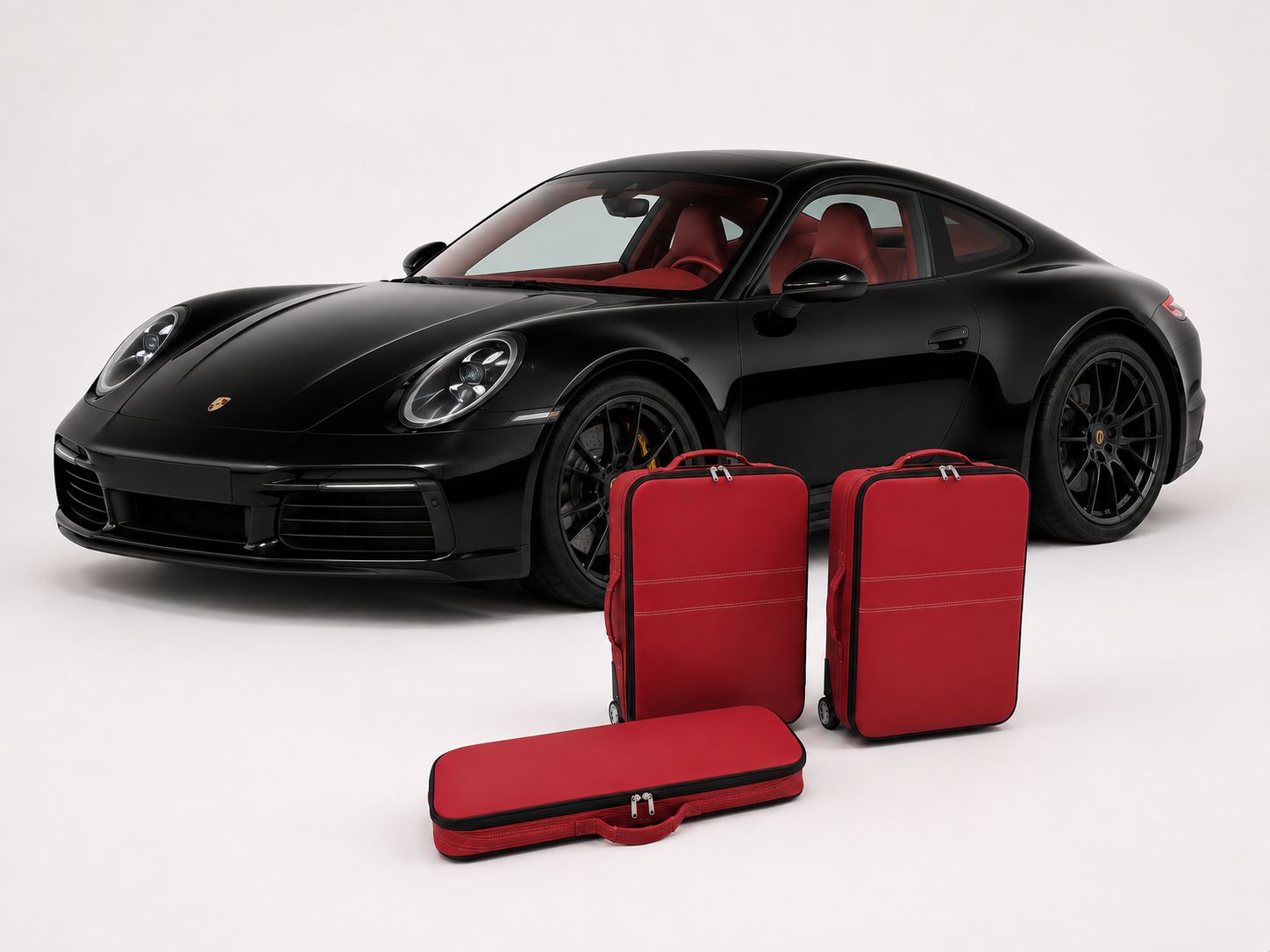 Roadsterbag suitcase set Porsche 992 (also GTS/GT3) front (full leather) Hermes Red (3-pcs) Roadsterbag suitcase set Porsche 992 (also GTS/GT3) front (full leather) Hermes Red (3-pcs)