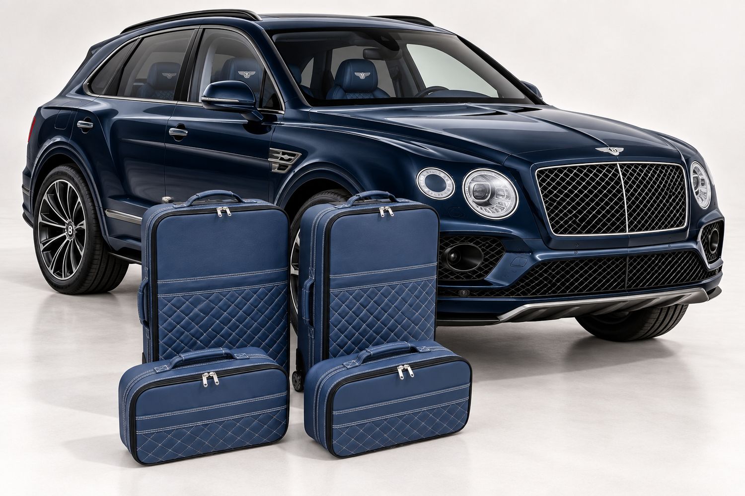 Roadsterbag suitcase set Bentley Bentayga 4-piece Kobalt leather