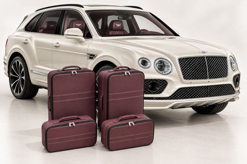 Roadsterbag suitcase set Bentley Bentayga 4-piece Bordeaux leather