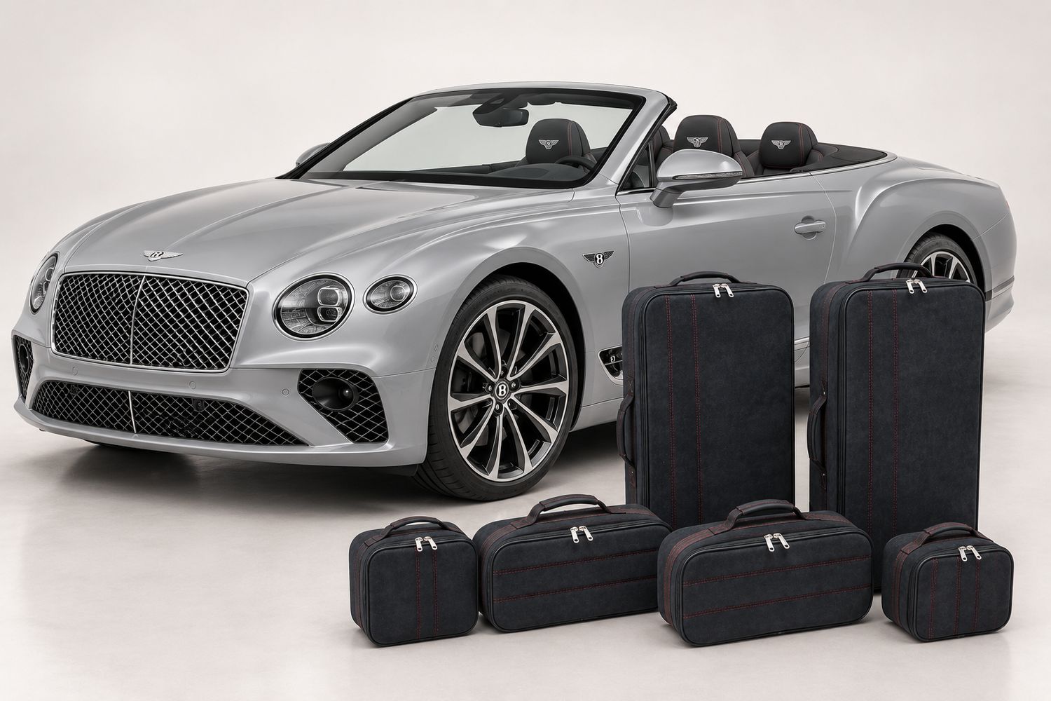 Roadsterbag suitcase set Bentley Continental GTC 2019-2023 Ancarra fabric (6-pcs)