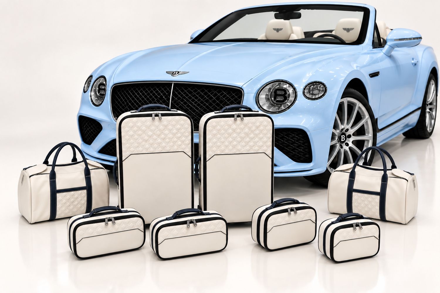 Roadsterbag suitcase set Bentley Continental GTC 2019-2023 (6-pcs) in Linen leather Roadsterbag suitcase set Bentley Continental GTC 2019-2023 (6-pcs) in Linen leather