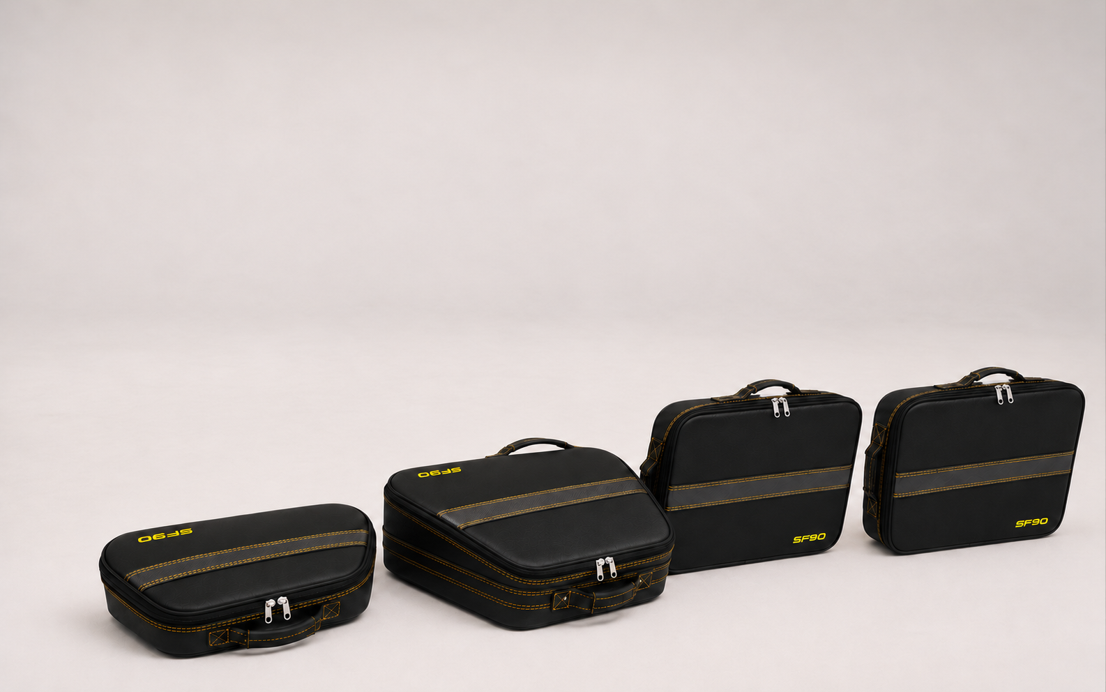 Roadsterbag kofferset Ferrari SF90 Spider voorzijde + interieur (4-dlg)