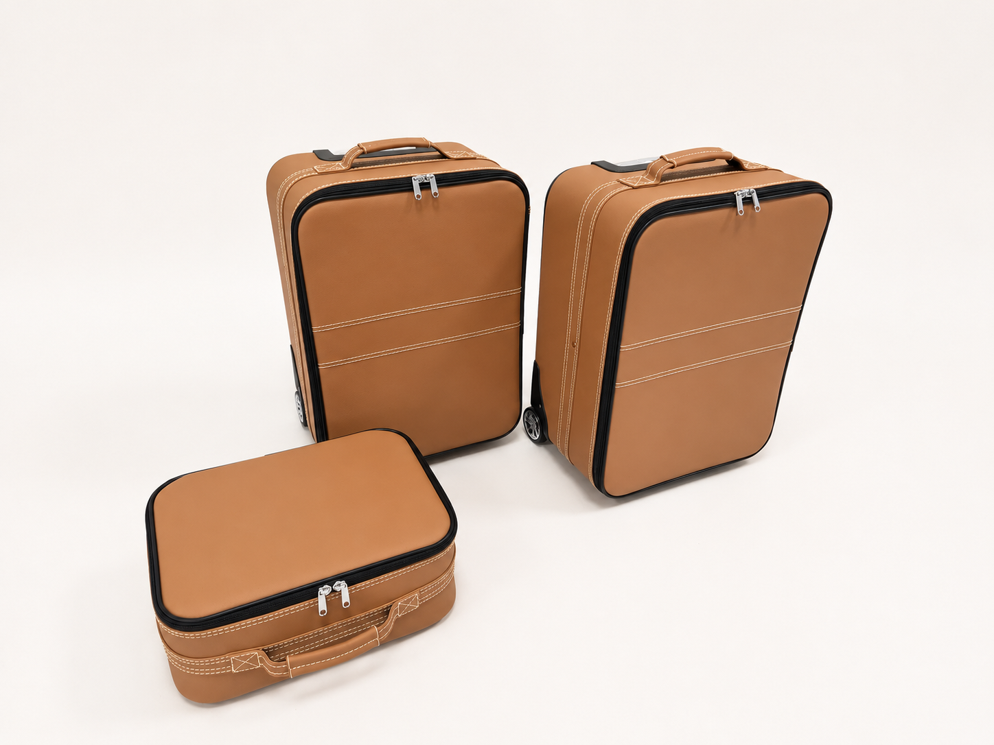 Roadsterbag kofferset Ferrari Portofino (ook M)(kofferbak) OEM Quoio leder (3-dlg)