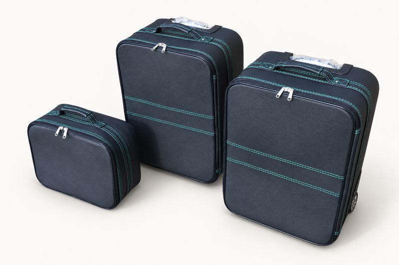 Roadsterbag suitcase set Ferrari Portofino (also M) (trunk) Green seams (3-pcs)