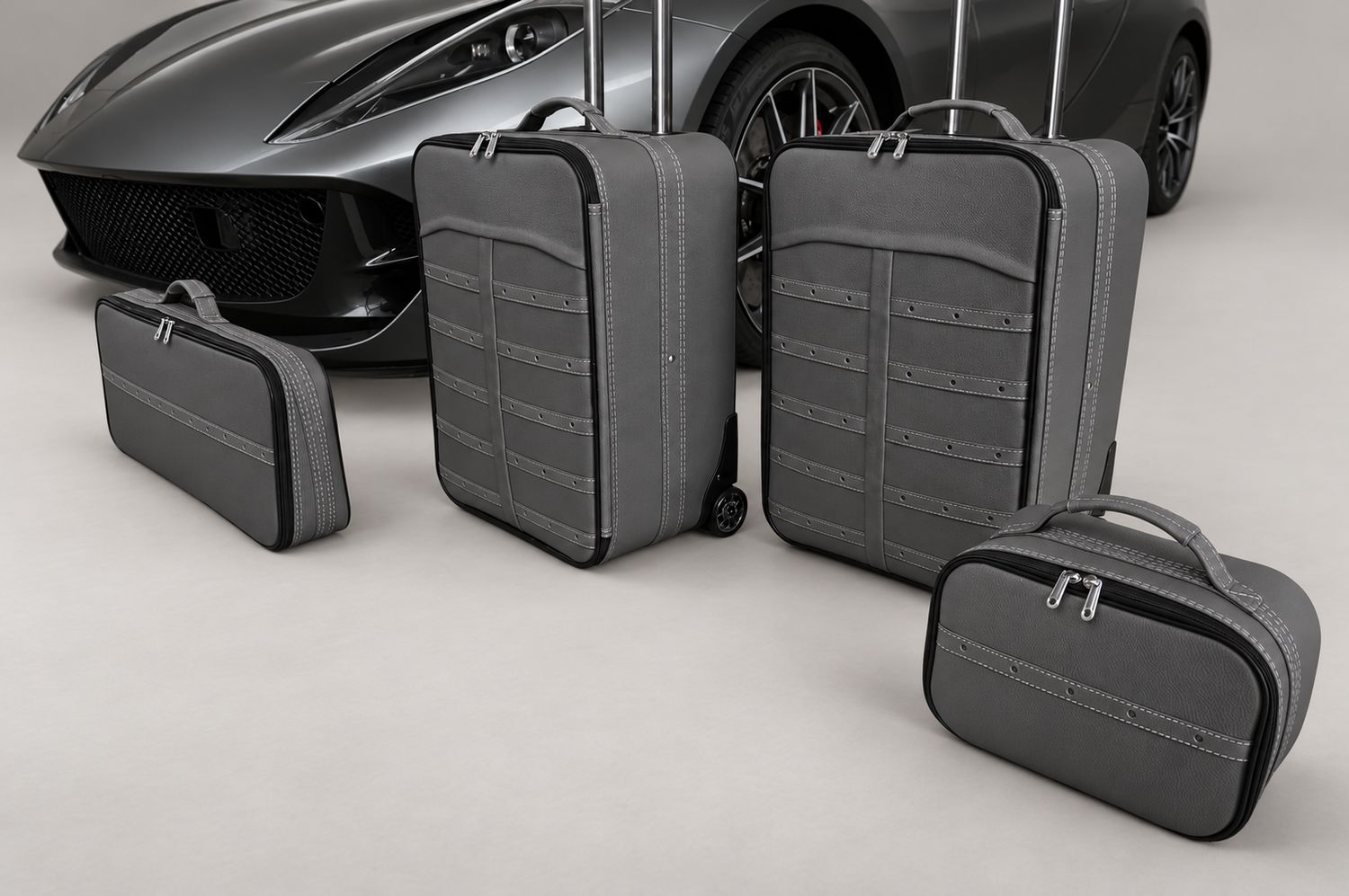 Roadsterbag suitcase set Ferrari 812 GTS-Charcoal