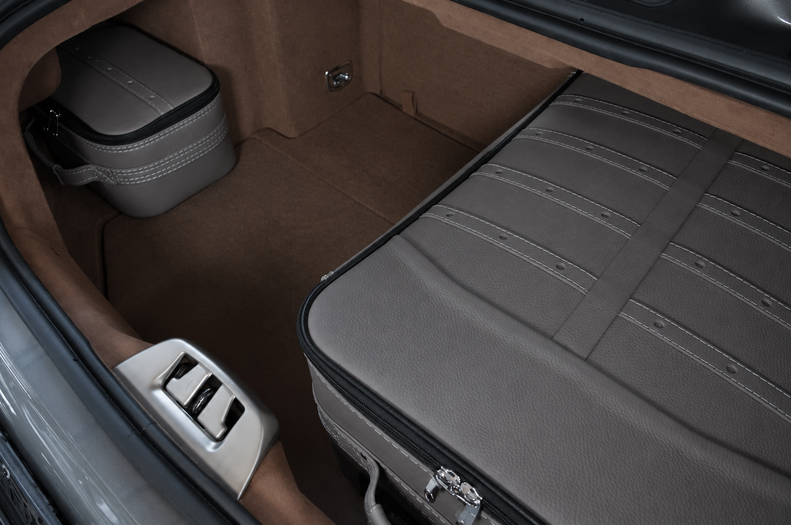 Roadsterbag kofferset Ferrari 812 GTS-Charcoal + Grijze naden