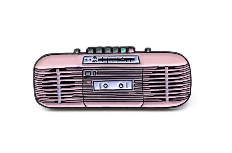 Pynk Boom Box Lapel Pin