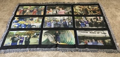 Throw Blanket and Pillow Photographs of 9 Panels Each