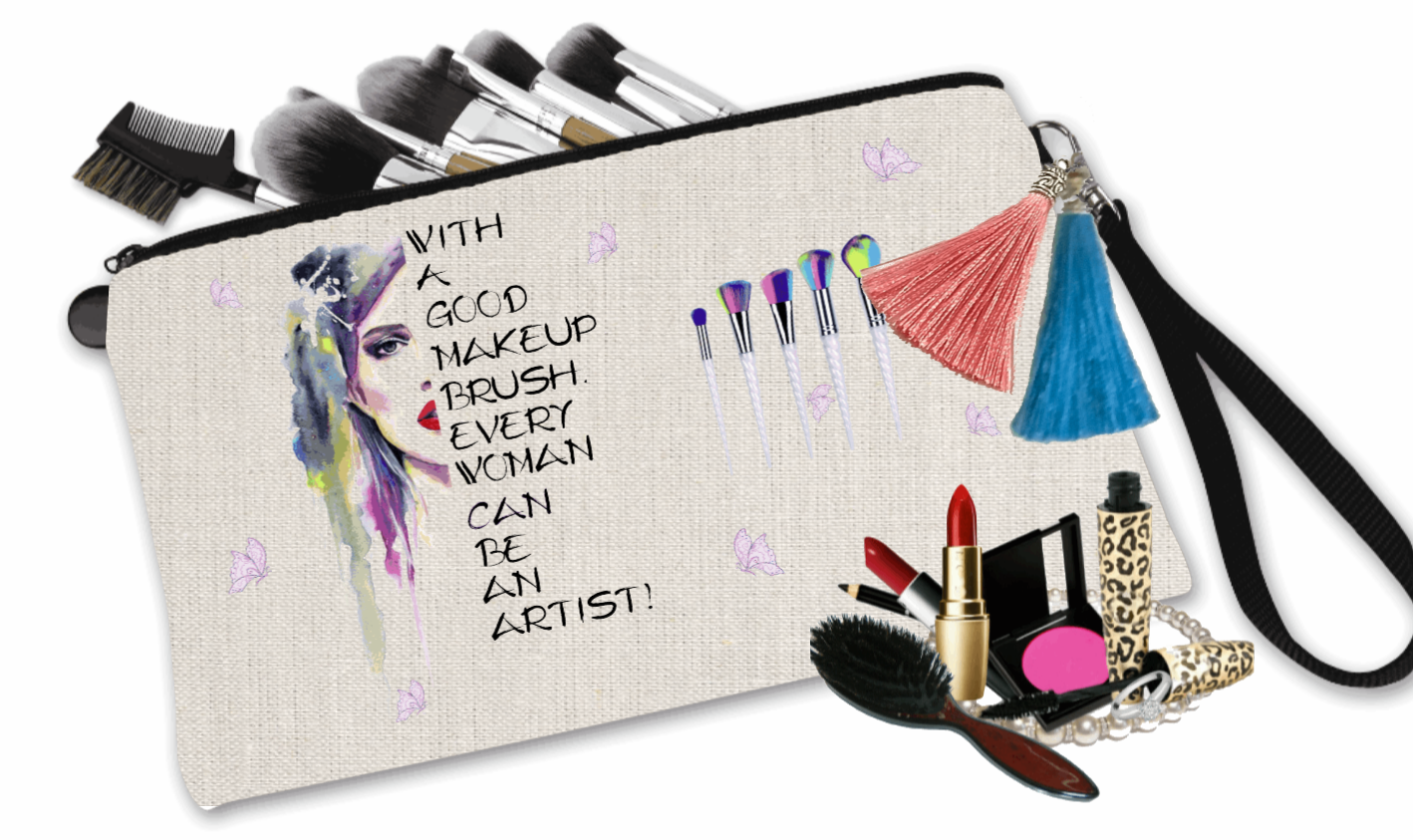 Makeup Bag: With A Good Makeup Brush...