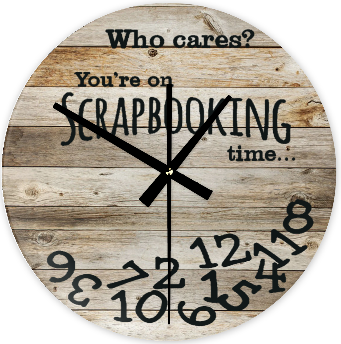 Crafting Clock: WHO CARES? YOU'RE ON SCRAPBOOKING TIME