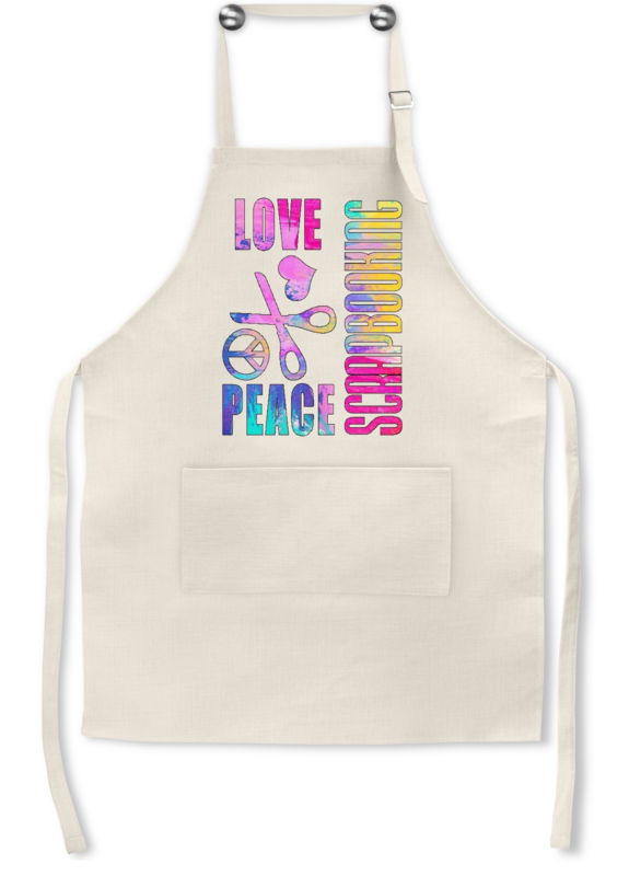 Crafting Apron: LOVE PEACE SCRAPBOOKING