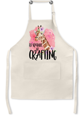 Crafting Apron: I'D RATHER BE CRAFTING