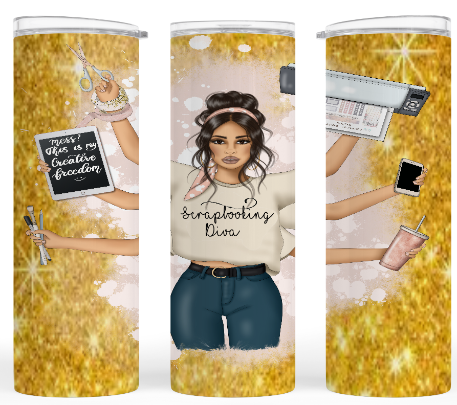Crafting Tumbler:  SCRAPBOOKING DIVA
